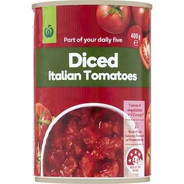 Woolworths Diced Italian Tomatoes 400g