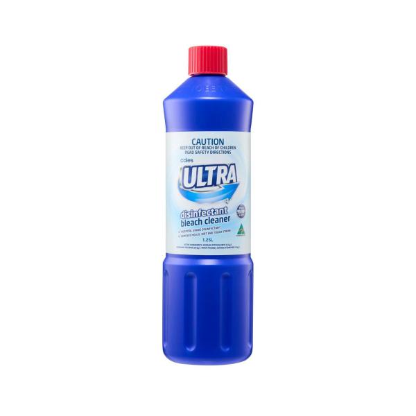 COLES ULTRA DISINFECTANT BLEACH CLEANER 1.25L