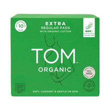 TOM ORGANIC PADS REGULAR EXTRA THICK 10 PACK