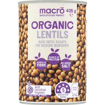 Macro Organic Lentils 425g