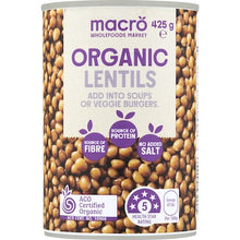 Macro Organic Lentils 425g