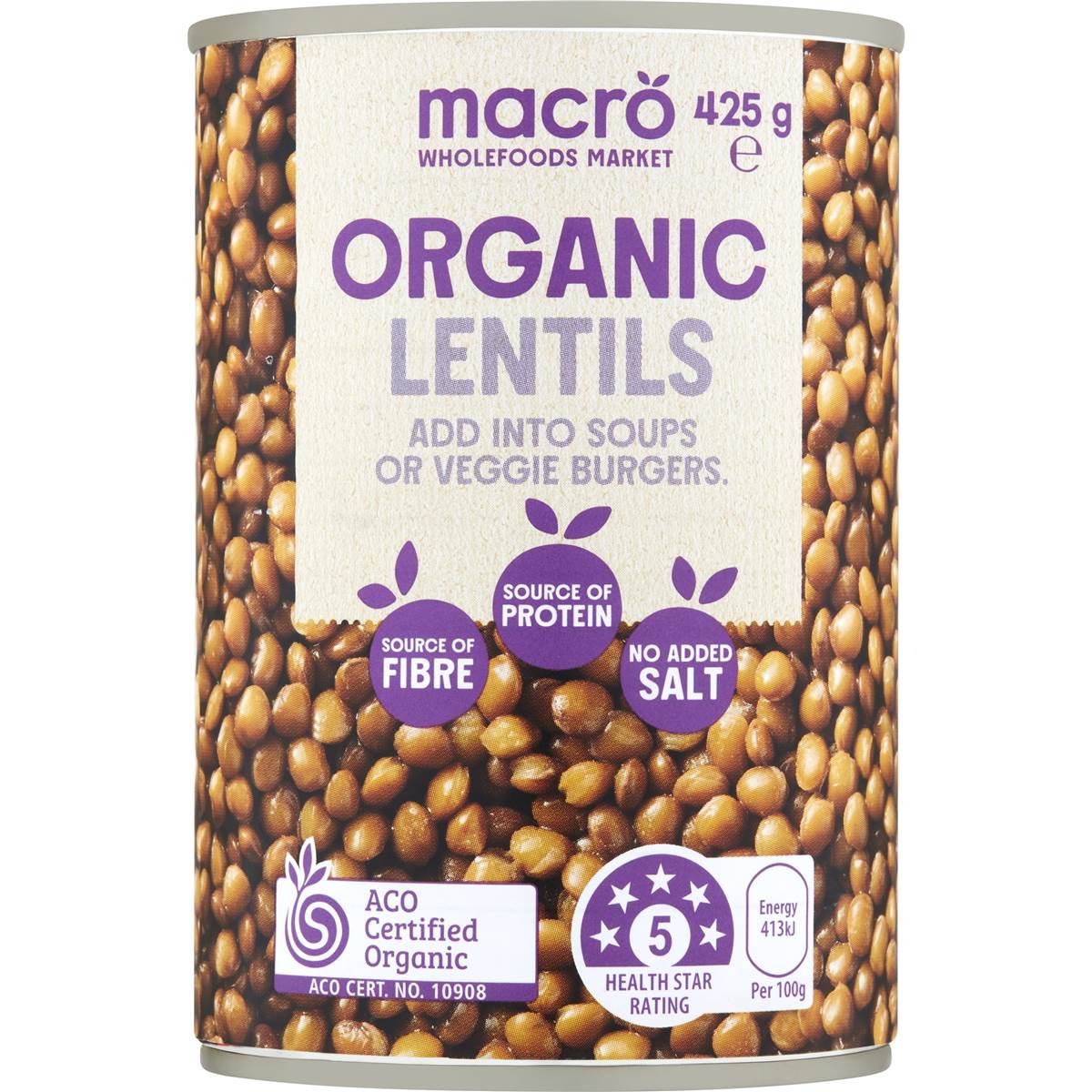 Macro Organic Lentils 425g