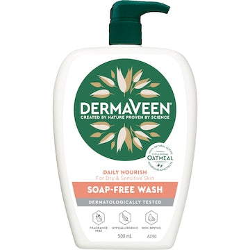 DermaVeen Daily Nourish Soap Free Wash 500mL