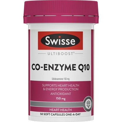 Swisse Ultiboost Co-Enzyme Q10 Capsules 50 pack