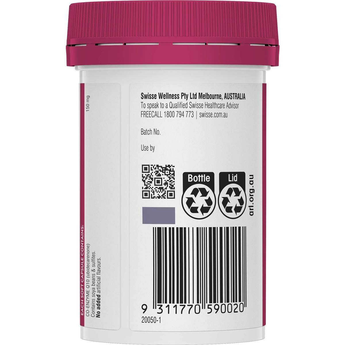 Swisse Ultiboost Co-Enzyme Q10 Capsules 50 pack