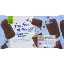 Woolworths Free From Gluten Double Choc Biscuit 160g