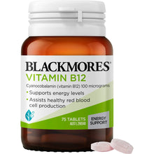 Blackmores Vitamin b12 Energy Support Tablets 75 Pack
