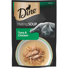 Dine Melting Soup Adult Wet Cat Food Tuna & Chicken Pouch 40g