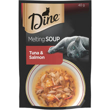 Dine Melting Soup Adult Wet Cat Food Tuna & Salmon Pouch 40g