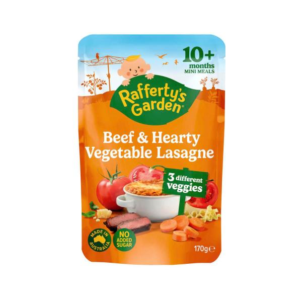 RAFFERTYS GARDEN 10 MONTHS BABY FOOD:ITALIAN LASAGNE:.:170 GRAM