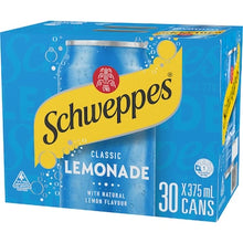 Schweppes Lemonade Soft Drink Cans Multipack 375mL x 30 pack