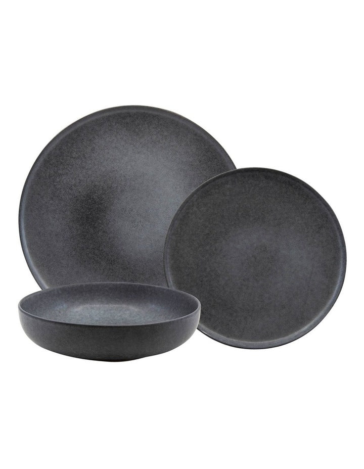 Hue Dinner Set 12 Piece in Black