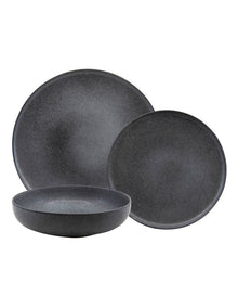 Hue Dinner Set 12 Piece in Black