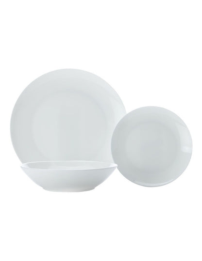 Cashmere Resort Coupe Dinner Set 18 Piece in White