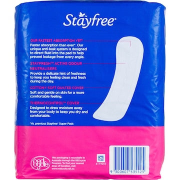 Stayfree Super Pads No Wings 18 pack