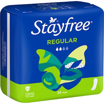Stayfree Regular Pads No Wings 20 pack
