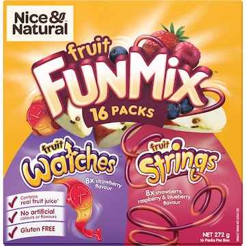 Nice & Natural Fruit Fun Mix Variety Multi 16 pack