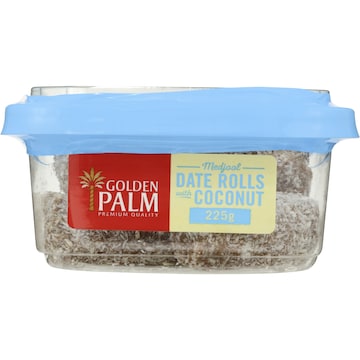 Golden Palm Medjool Dates Roll With Coconut Punnet 225g