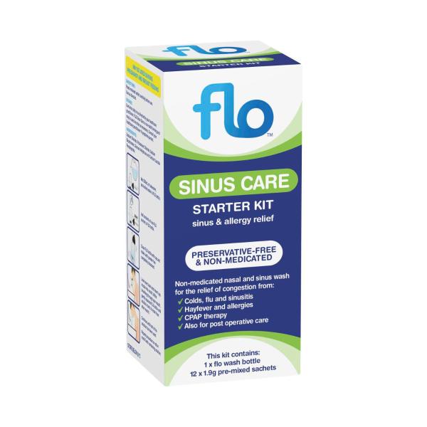 FLO SINUS CARE FLO WASH BOTTLE & SACHETS 12 PACK