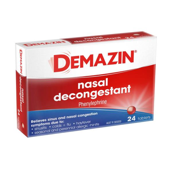 DEMAZIN NASAL DECONGESTANT TABLET 24PK