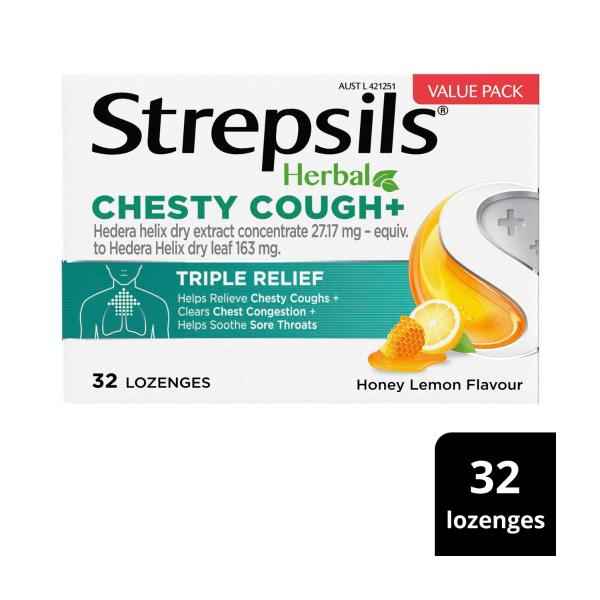 Herbal Chesty Cough Lozenge Honey Lemon