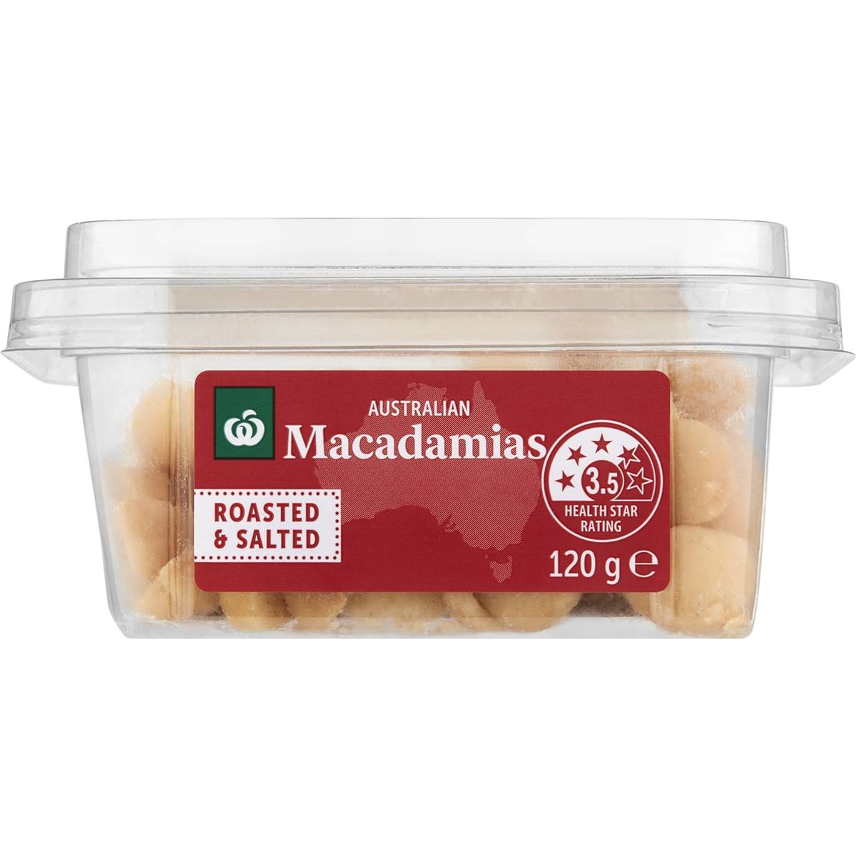 Woolworths Roasted & Salted Macadamias 120g