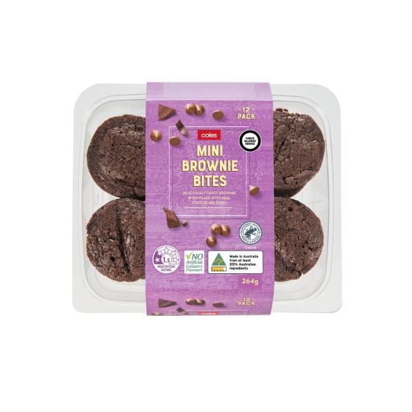 COLES MINI BROWNIE BITES