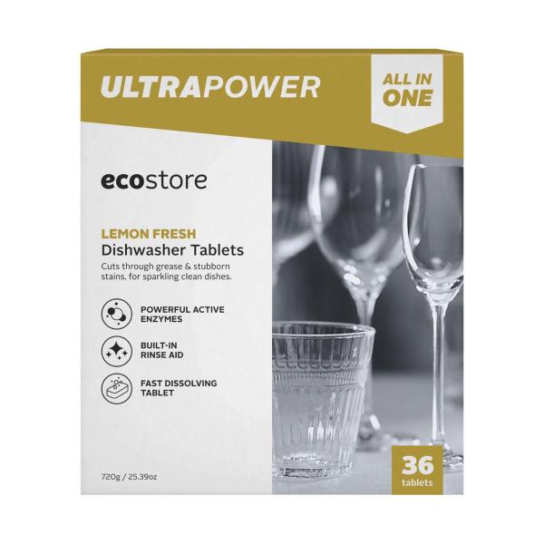 ECOSTORE DISHWASHING TABLETS ULTRA POWER 36 PACK