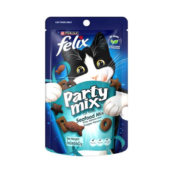 FELIX PARTY MIX SEAFOOD CAT TREATS 60 GRAM