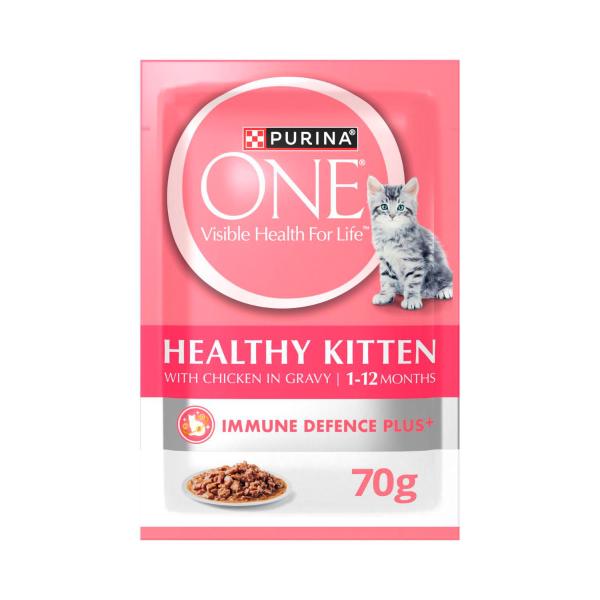 PURINA ONE KITTEN CAT FOOD WITH CHICKEN POUCH 70GRAM