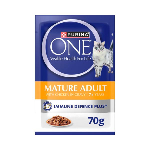 PURINA ONE MATURE 7+ CAT FOOD WITH CHICKEN POUCH 70GRAM