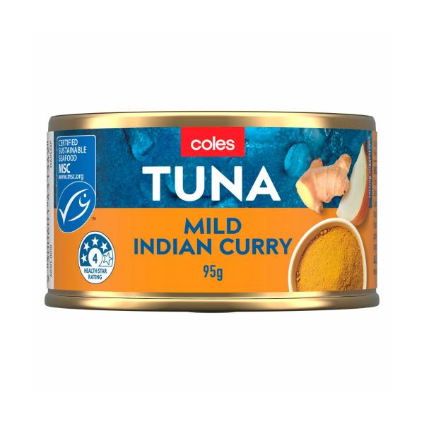 COLES TUNA MILD INDIAN CURRY 95G