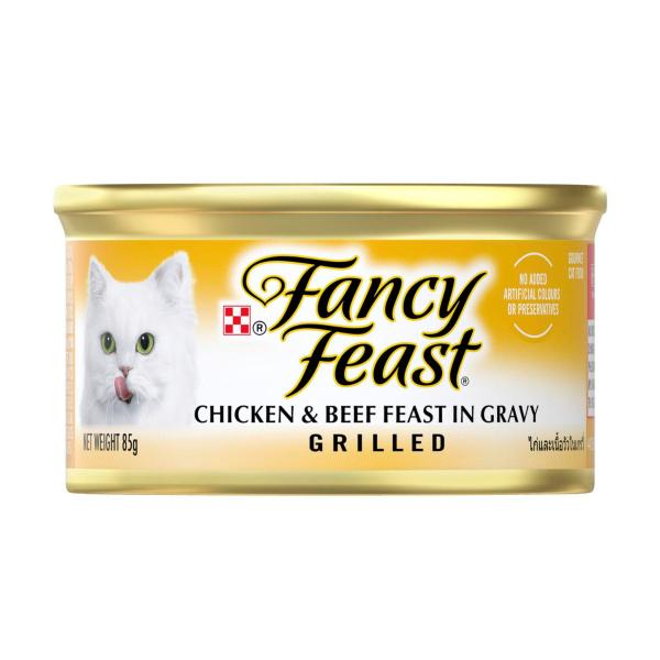 FANCY FEAST GRILLED WITH CHICKEN & BEEF CAT FOOD 85GRAM