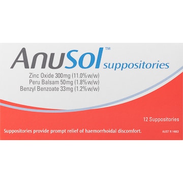 Anusol Haemorrhoidal Suppositories 12 pack