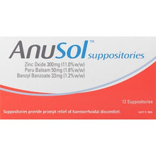 Anusol Haemorrhoidal Suppositories 12 pack