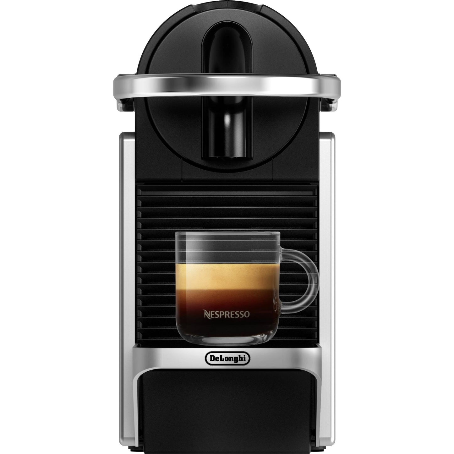 De'Longhi Pixie Nespresso Capsule Coffee Machine (Silver & Aeroccino3)