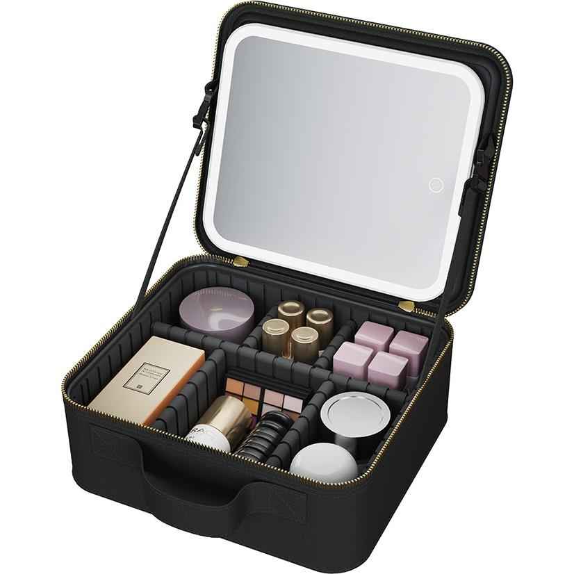 Wellcare Cosmetic Bag with Mirror (Black)