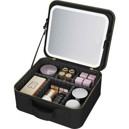Wellcare Cosmetic Bag with Mirror (Black)