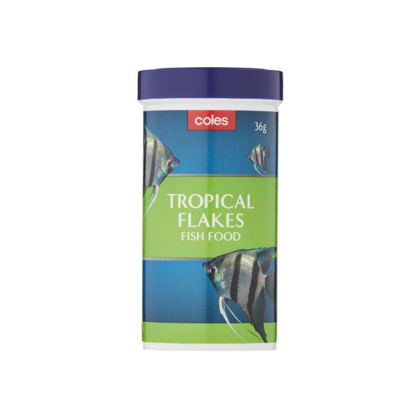 COLES TROPICAL FISH FLAKES 36GRAM