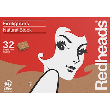 Redheads Firelighters Natural Block 32 pack