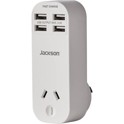 Jackson 4 Outlet Usb Charger With Mains Outlet Each