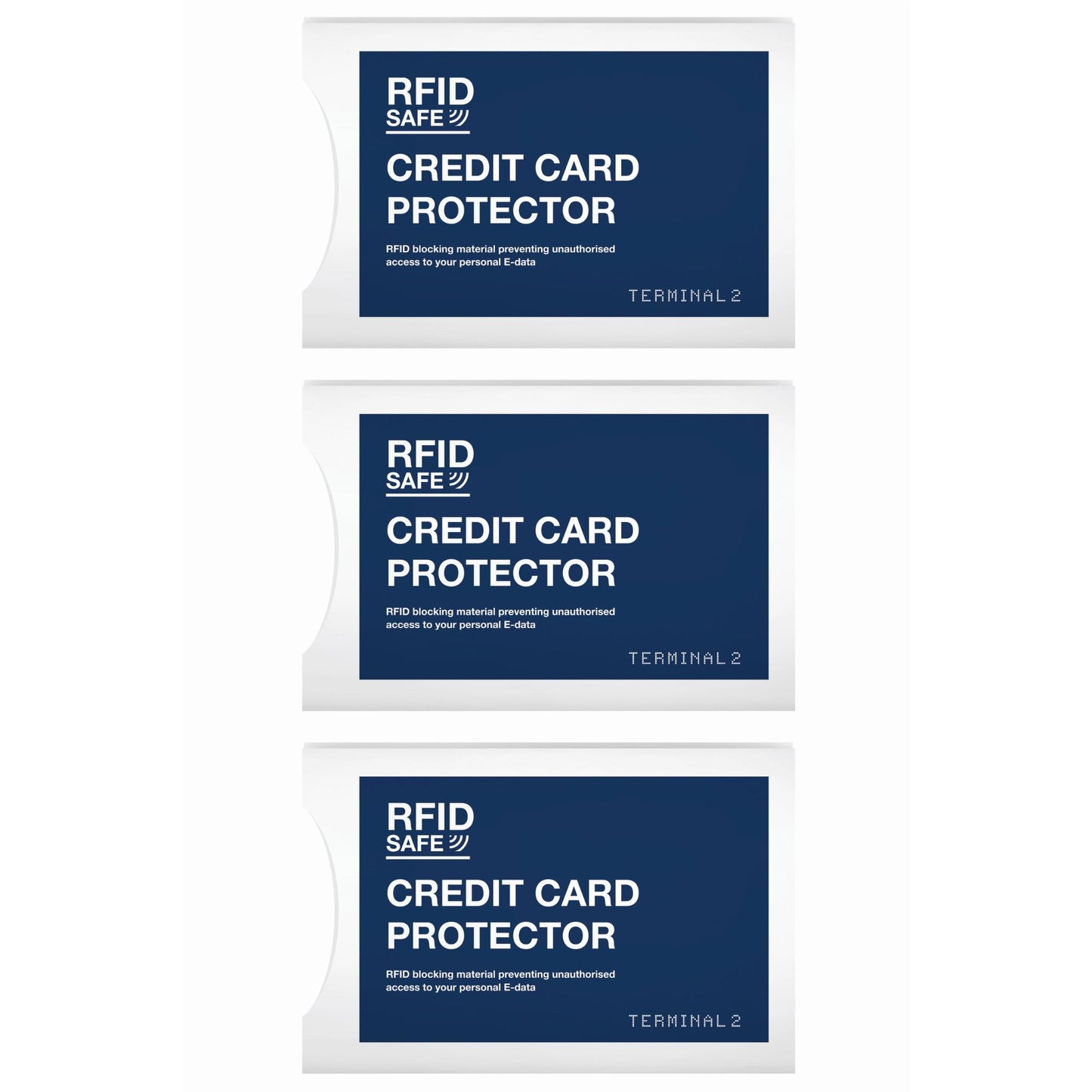 Terminal 2 RFID Credit Card Protector V2 (3 Pack)