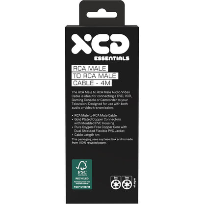XCD Essentials 4m Male to Male RCA Cable V2