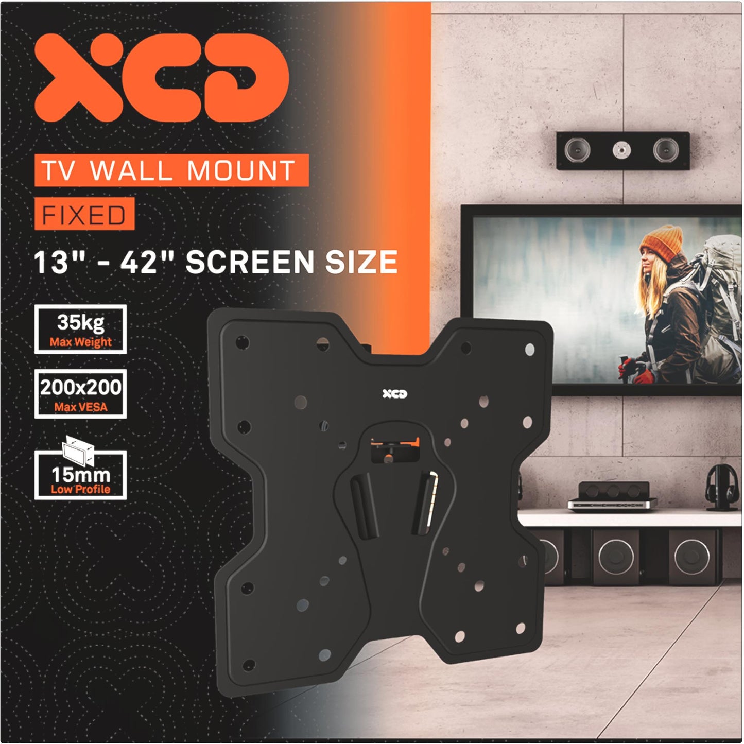 XCD Fixed TV Wall Mount (13-42")