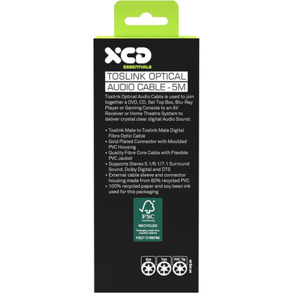 XCD Essentials Digital Optical Cable V2 5m