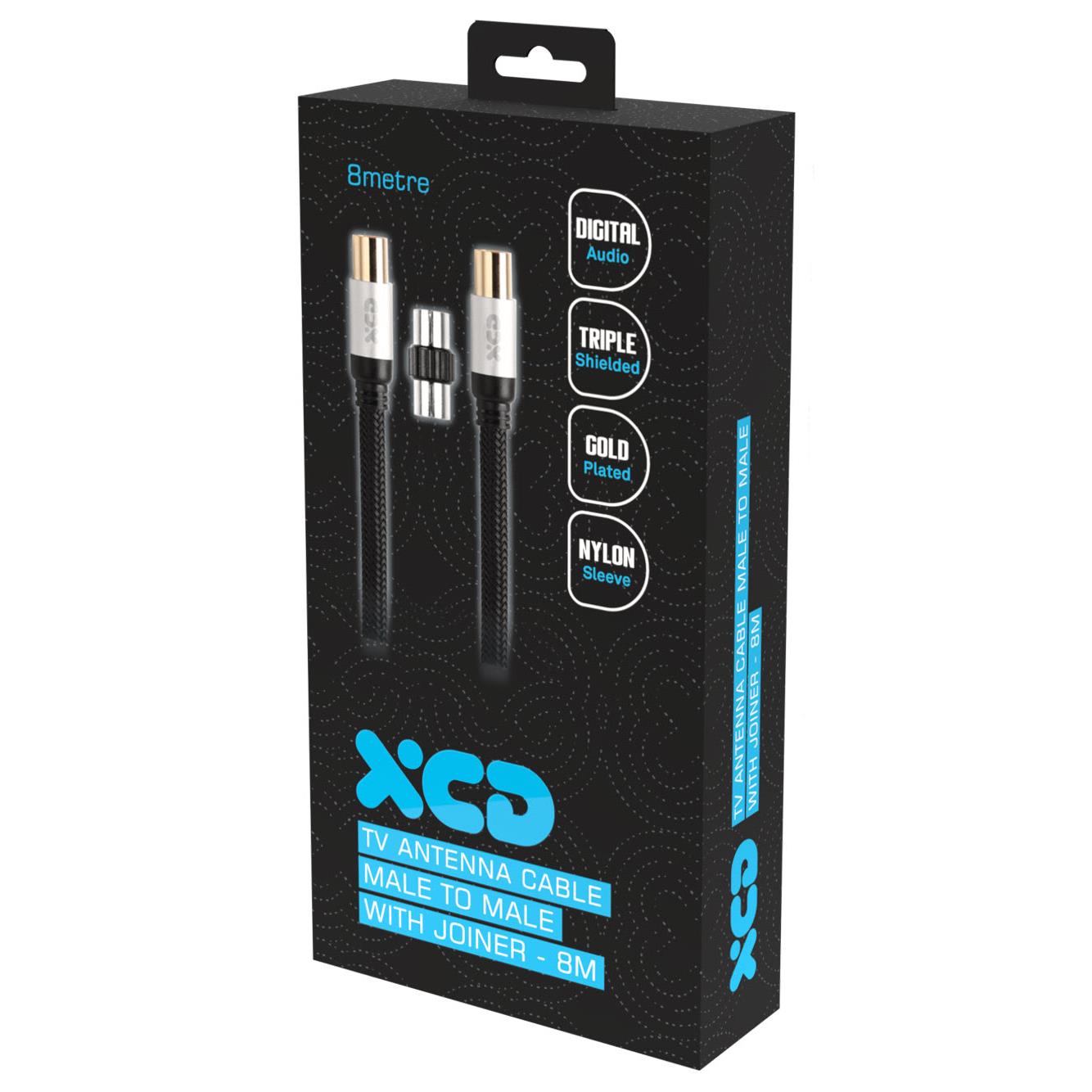 XCD RF TV Antenna Cable with Joiner 8M