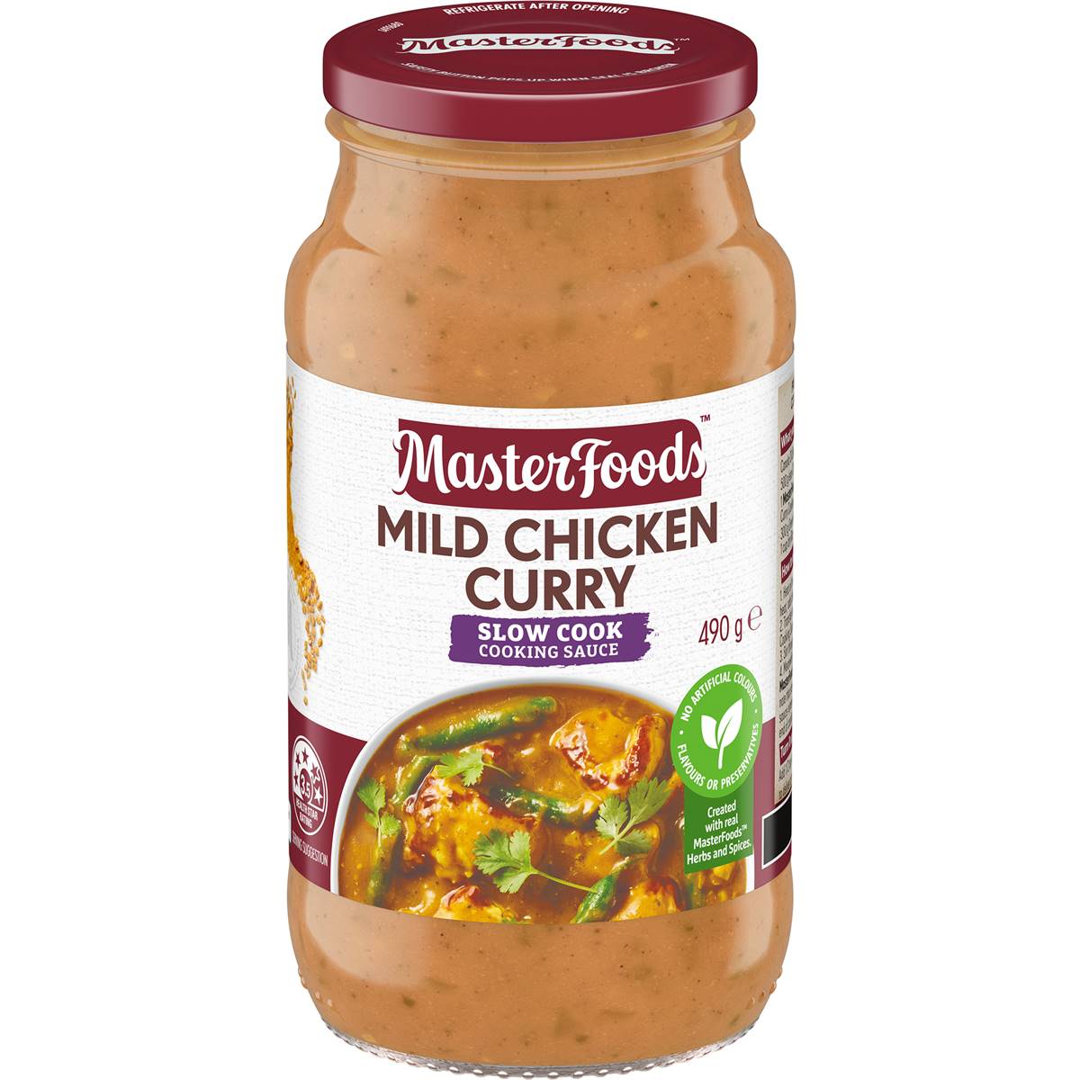 MasterFoods Mild Chicken Curry Slow Cook Sauce 490g