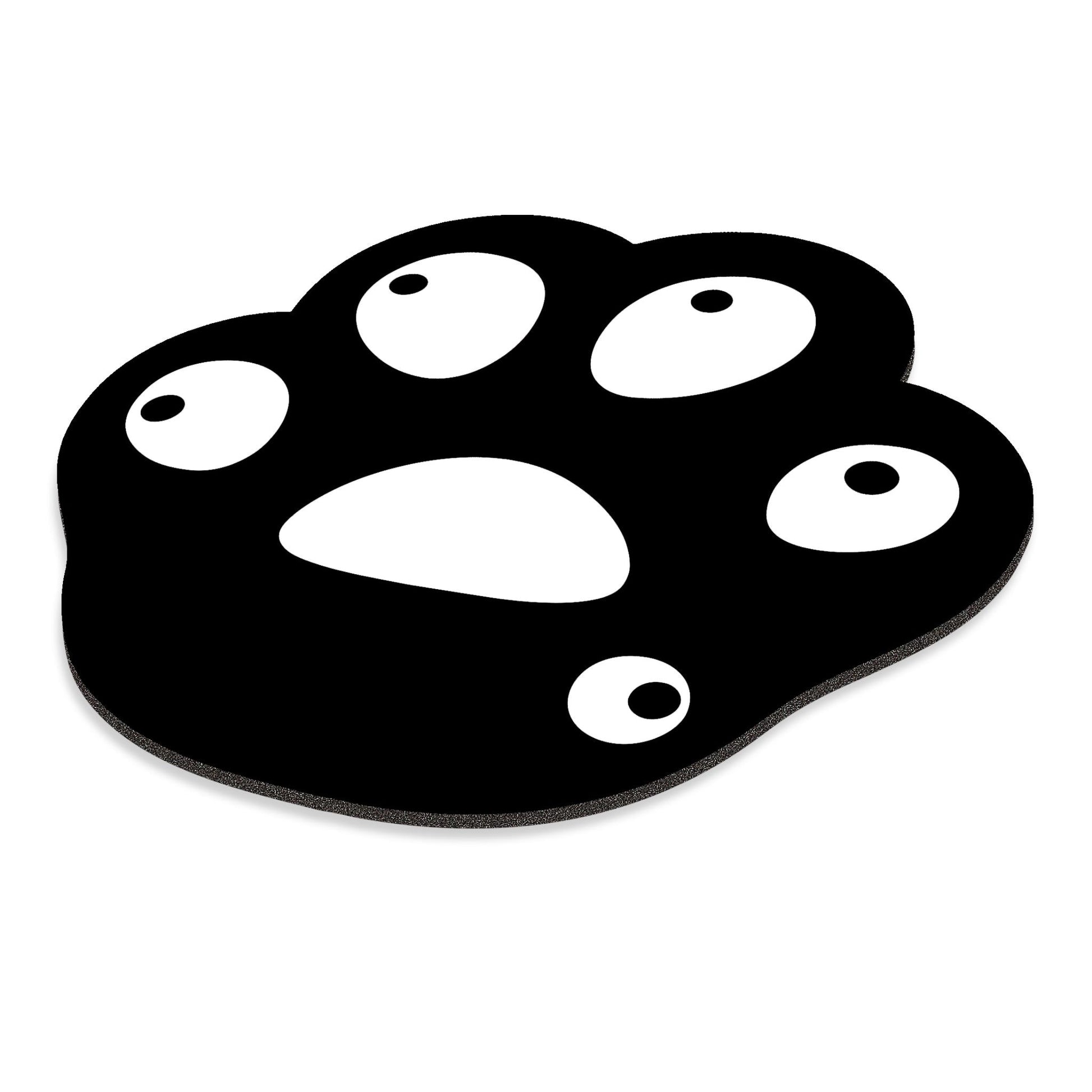 Playmax Paw Print Mouse Mat (Black)
