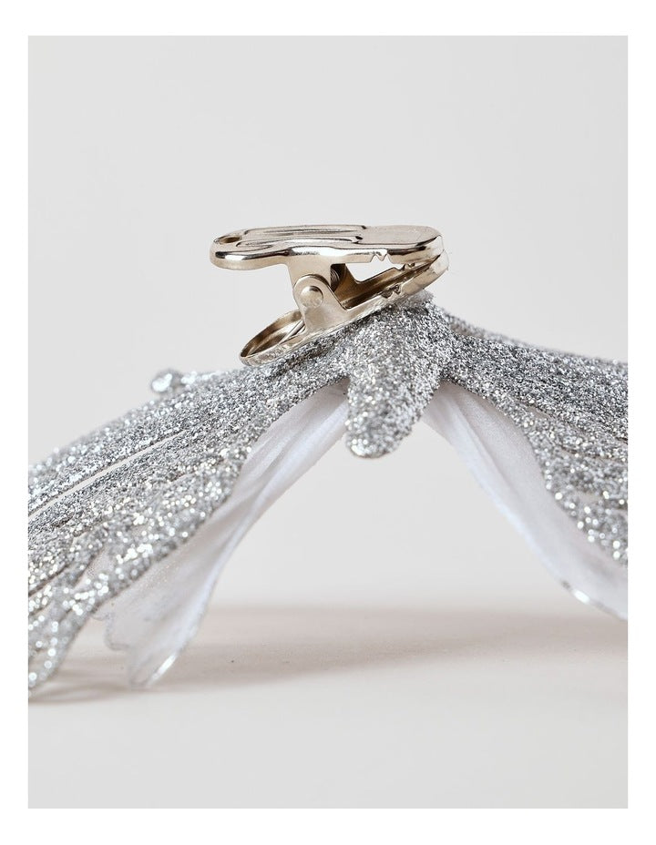 Luxe Christmas Glitter & Mesh Butterfly Clip