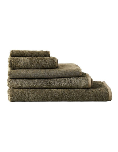 Nara Cotton Bamboo Towel Range in Moss Green